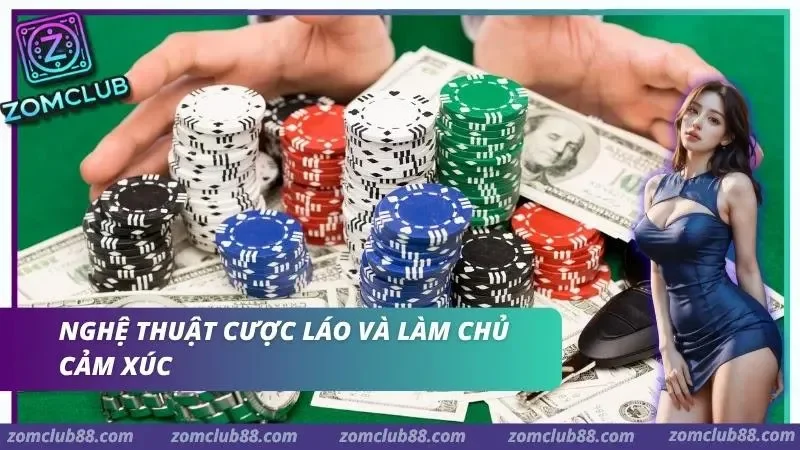Đẩy chồng chip lớn vào Pot nhằm thực hiện kỹ thuật Bluff